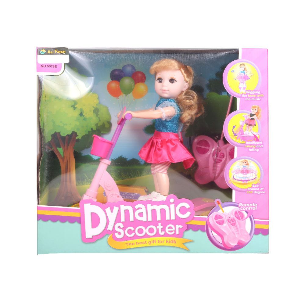 5078E DOLL W DYNAMIC SCOOTER IR (3+ YEAR) Default Title - MamasJan Toys