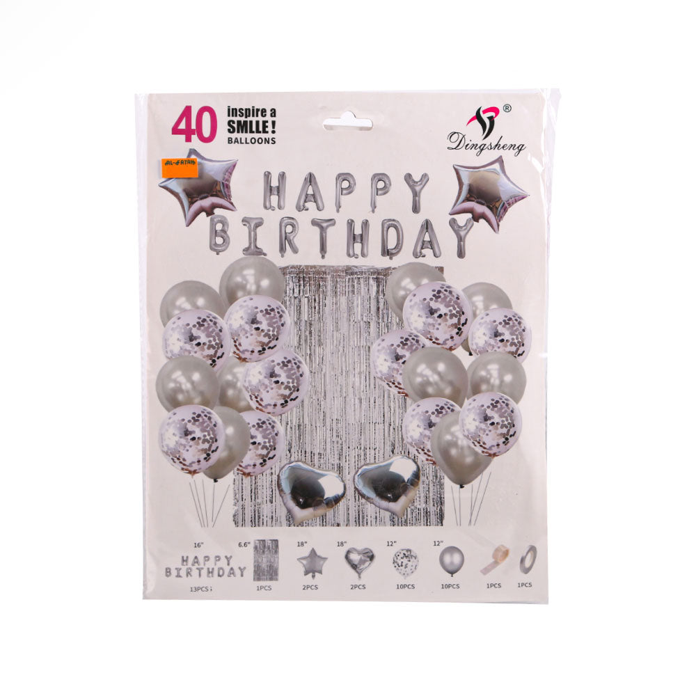 A-8 Birthday Balloon Set Ir 40Pcs Default Title - MamasJan Toys