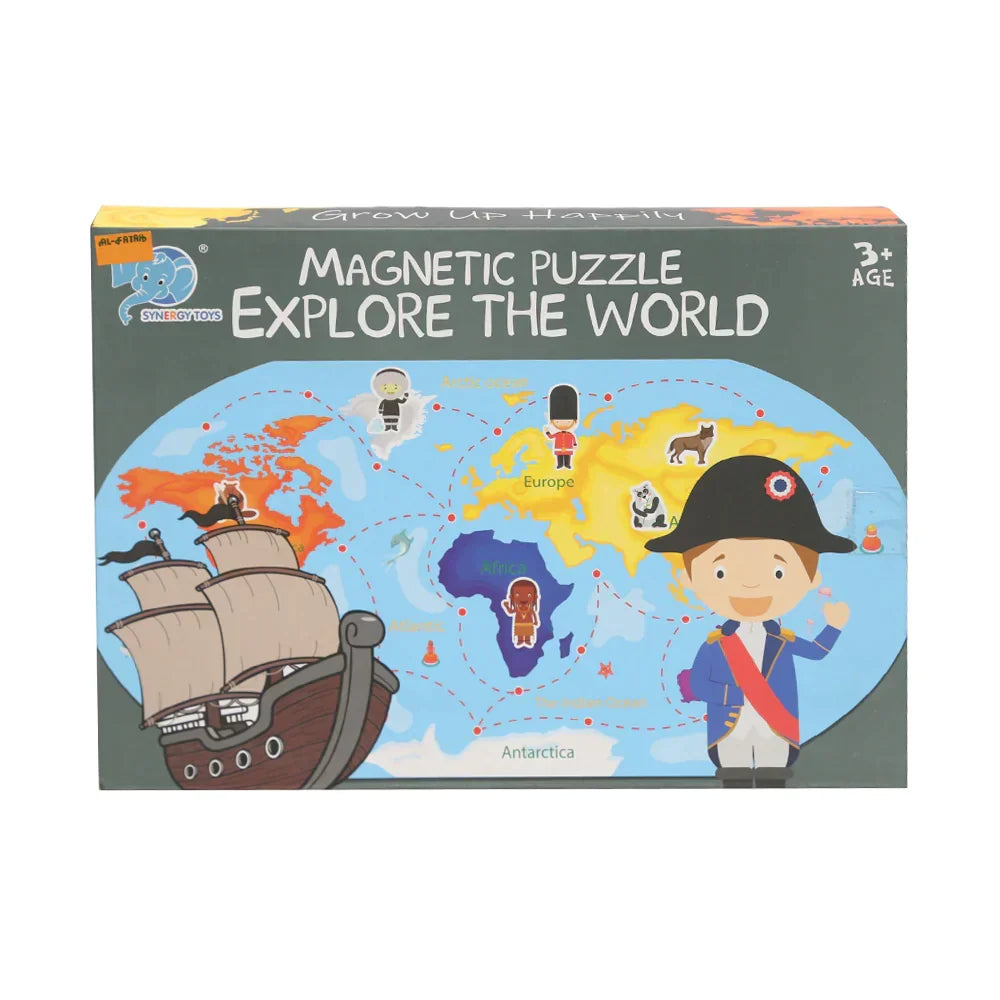 8326-3 Magnetic Puzzle Explore The World (3+ Year) Z.B Default Title - MamasJan Toys