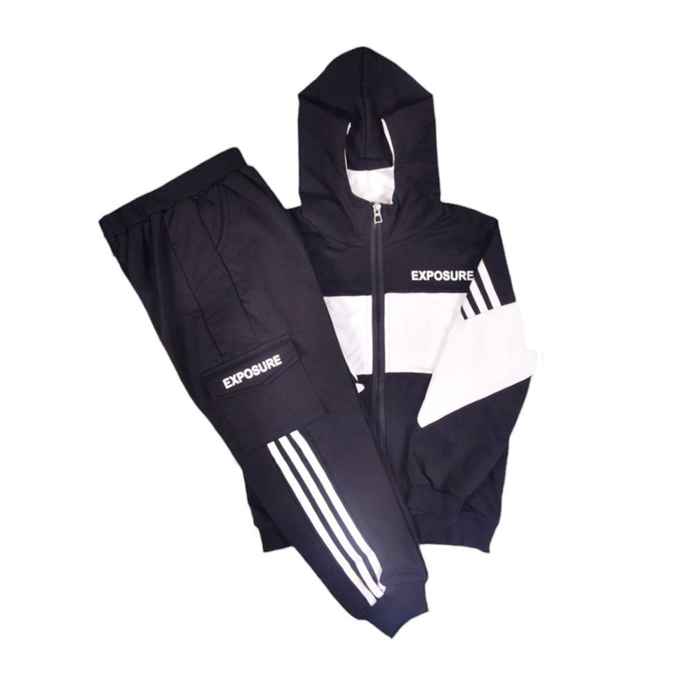 BOYS L/S 2PC TRACK SUIT HOODED IR WZ25 MW-21 5-6 YEAR Default Title - MamasJan KidsWear