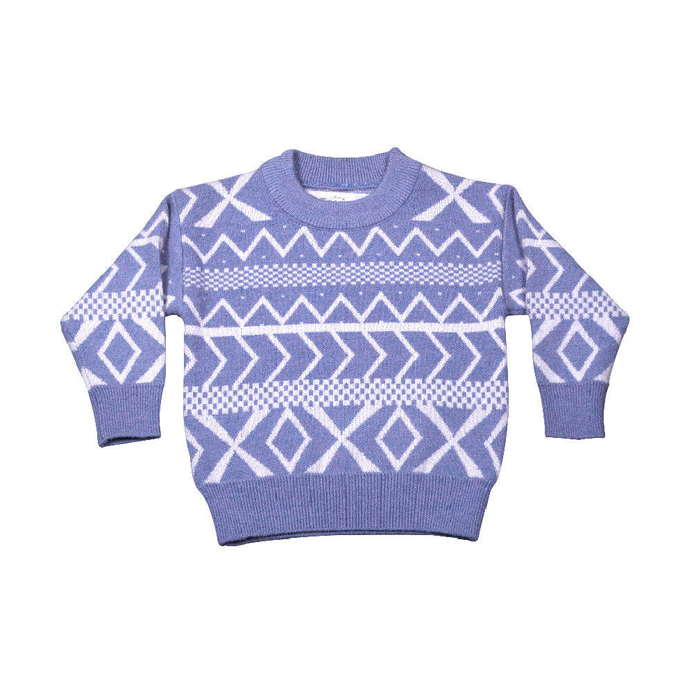 BOYS L/S ROUND NECK SWEATER IR BJ-2107 MW-21 9-12M Default Title - MamasJan KidsWear