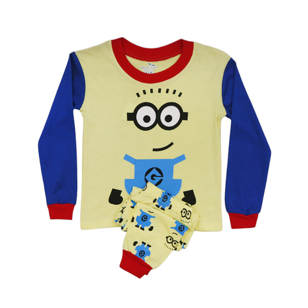 BOYS L/S 2PC NIGHT SUIT IR D15-A MW-21 2-3 YEAR Default Title - MamasJan KidsWear
