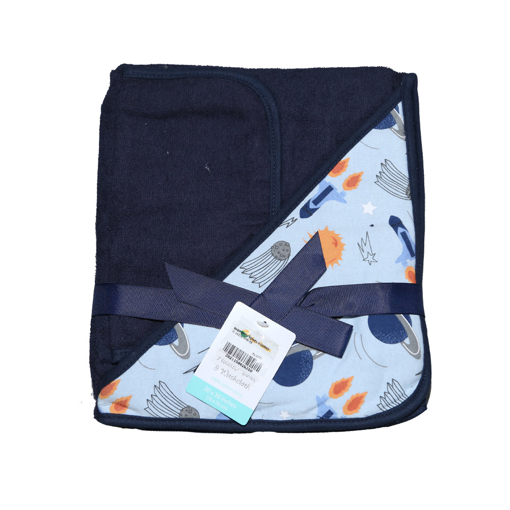 BABY BATH TOWEL HOODED IR 14328 MW-21 Default Title - MamasJan KidsWear