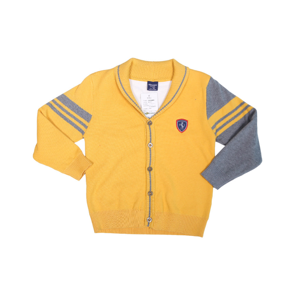 BOYS L/S CARDIGAN SWEATER IR T-7127 MW-21 5-6 YEAR Default Title - MamasJan KidsWear
