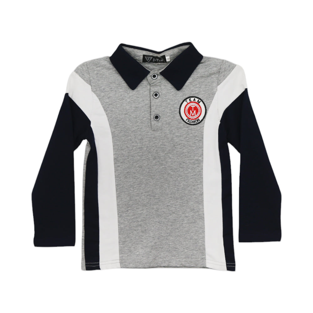 BOYS L/S POLO SHIRT IR 770-1 MW-21 3-4 YEAR Default Title - MamasJan KidsWear