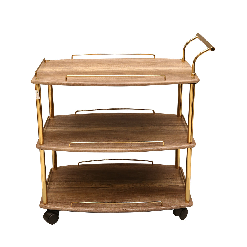 Tea Trolley State Khaki Golden Default Title - MamasJan Household