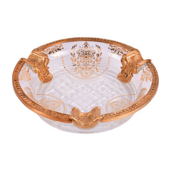 ASHTRAY CRYSTAL BRASS IR H-P09-5007 JSB20-20 Default Title - MamasJan Decoration