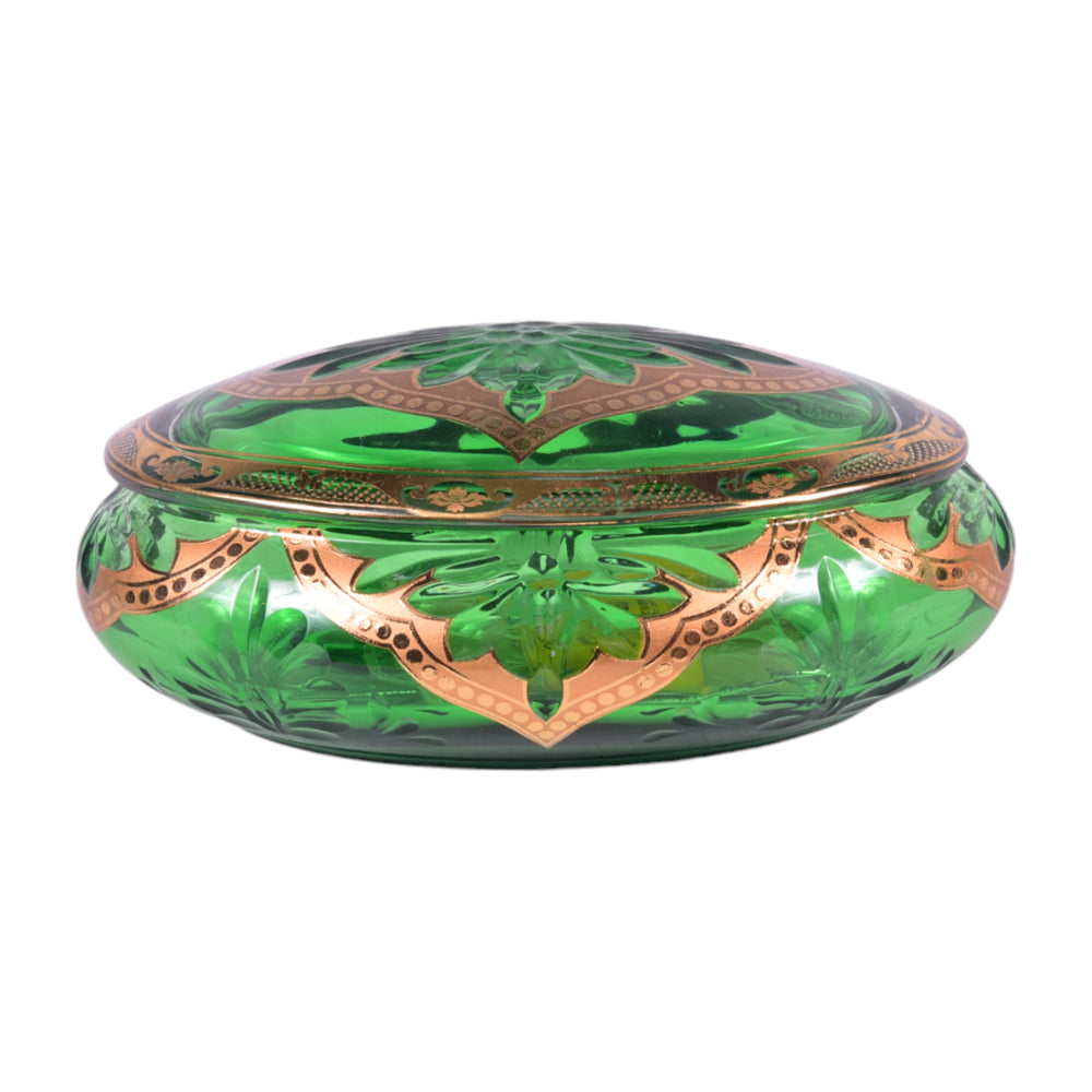 BOWL CANDY CRYSTAL BRASS IR 1132 JSB01-A10 Default Title - MamasJan Decoration