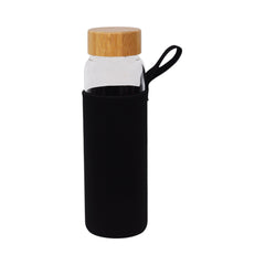 WATER BOTTLE GLASS 1000 ML YONGCANG STYLE WOOD CAP 7728 Default Title - MamasJan Crockery