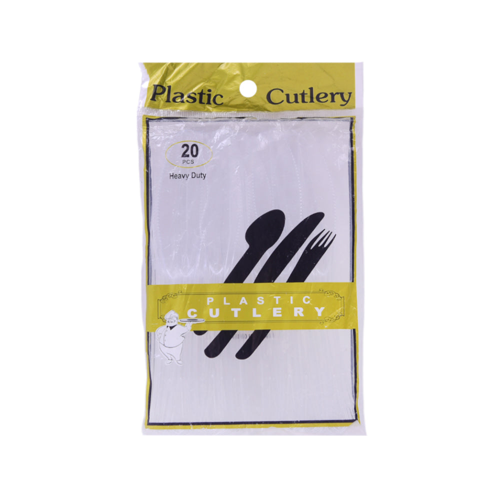 DISPOSIBLE TRANSPARENT KNIFE 20PC PACK IR D-47-48 Default Title - MamasJan Grocery Nonfood
