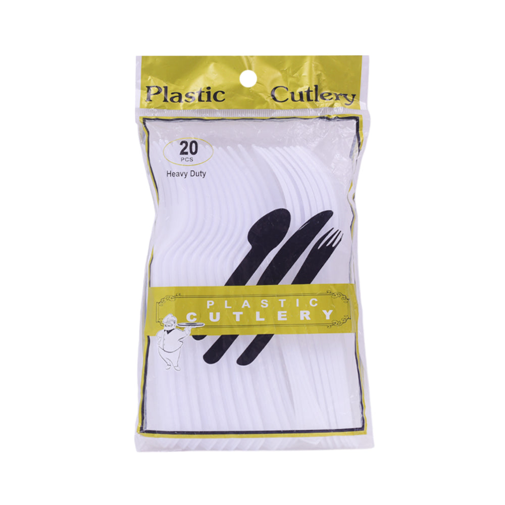 DISPOSIBLE WHITE FORK 20PC PACK IR D-69-78 Default Title - MamasJan Grocery Nonfood