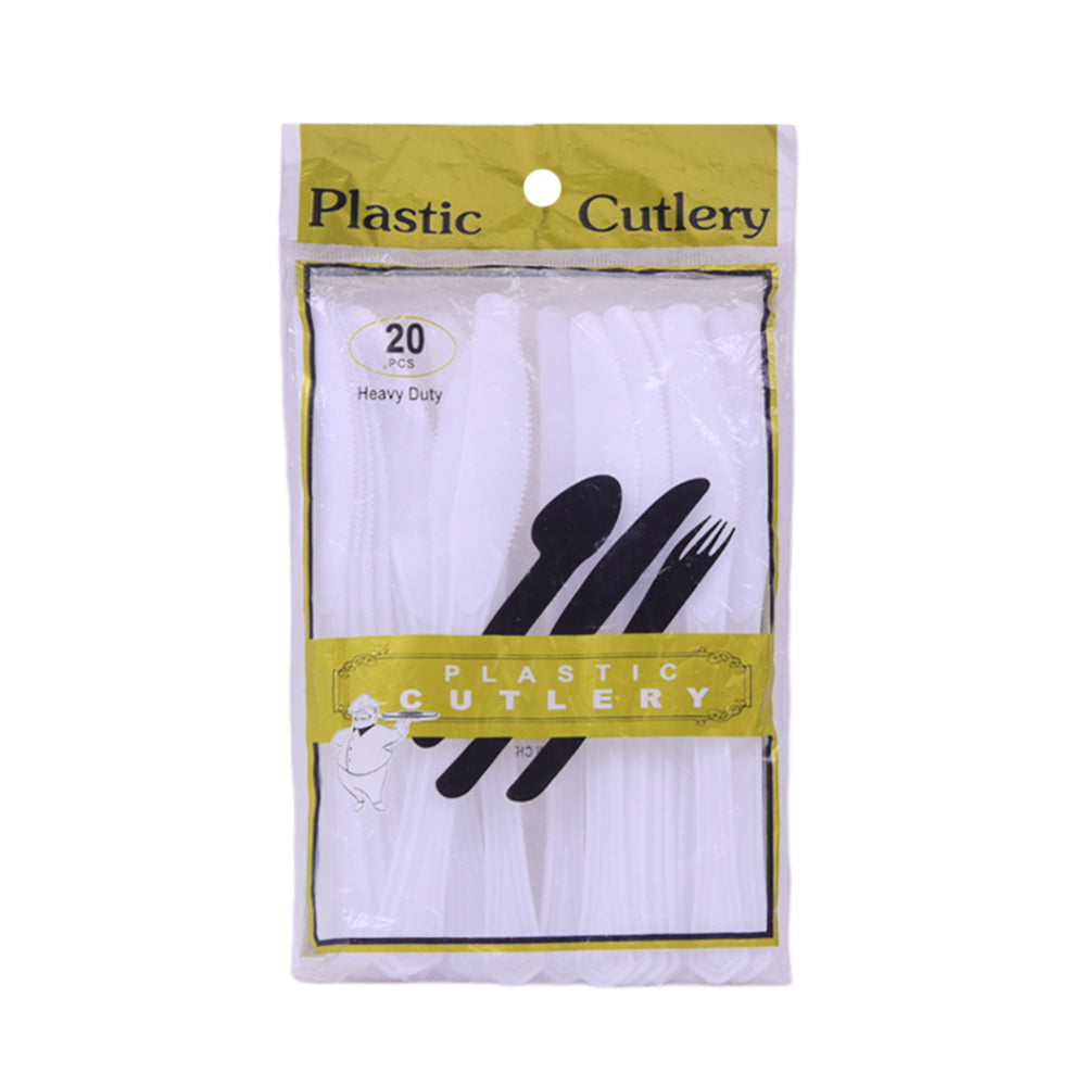 DISPOSIBLE WHITE KNIFE 20PC PACK IR D-67-68 Default Title - MamasJan Grocery Nonfood
