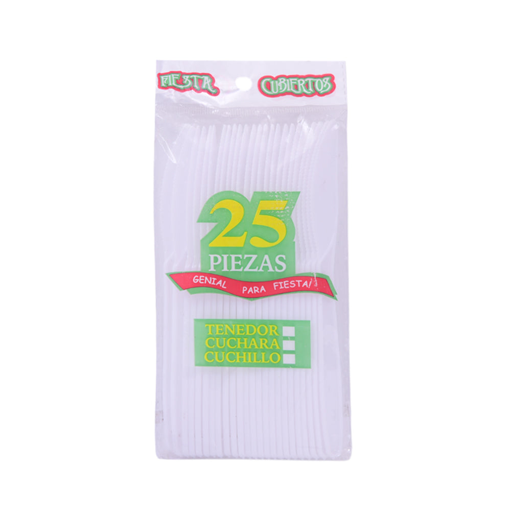 DISPOSIBLE WHITE KNIFE 25PC PACK IR D-27-28 Default Title - MamasJan Grocery Nonfood