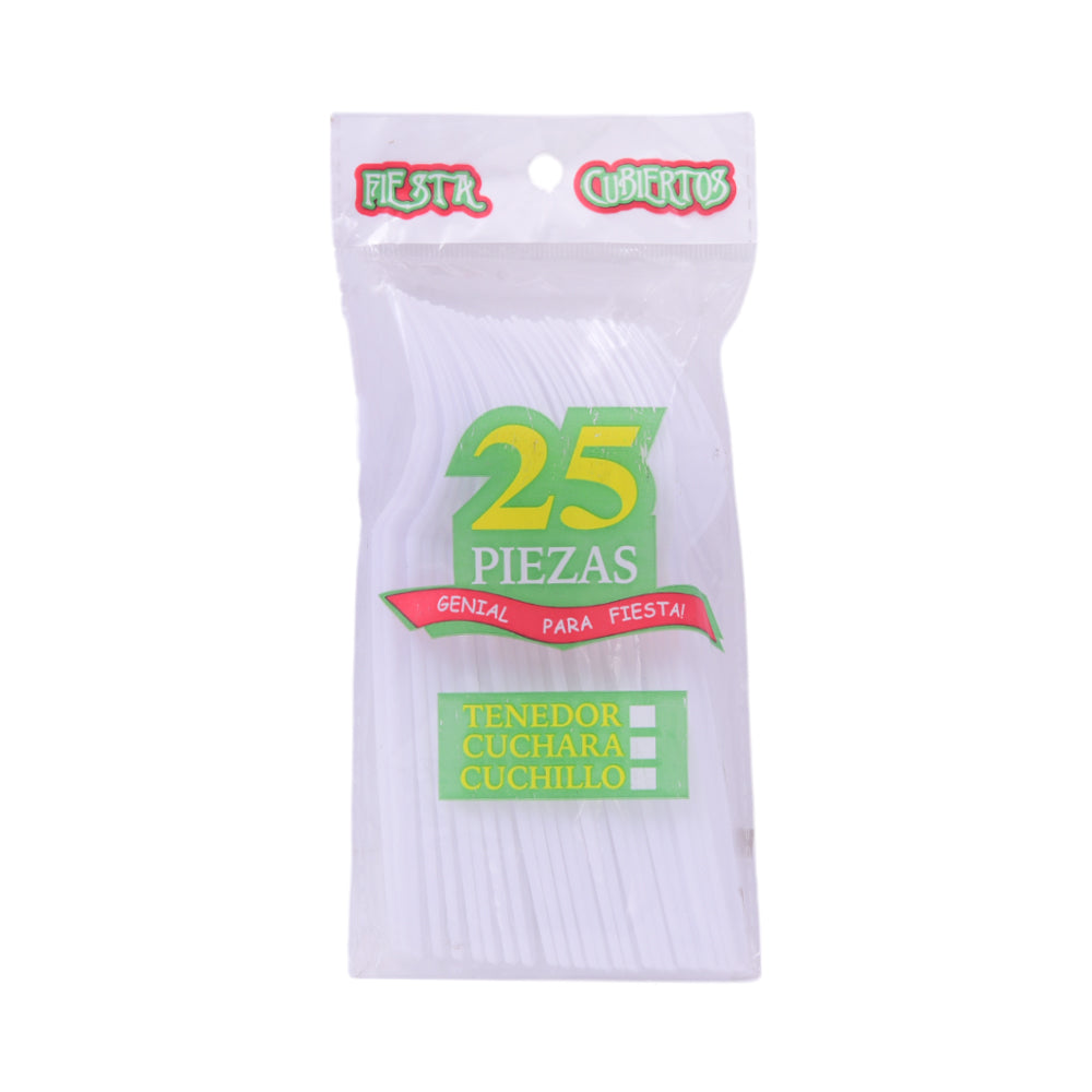 DISPOSIBLE WHITE FORK 25PC PACK IR D-27-28 Default Title - MamasJan Grocery Nonfood