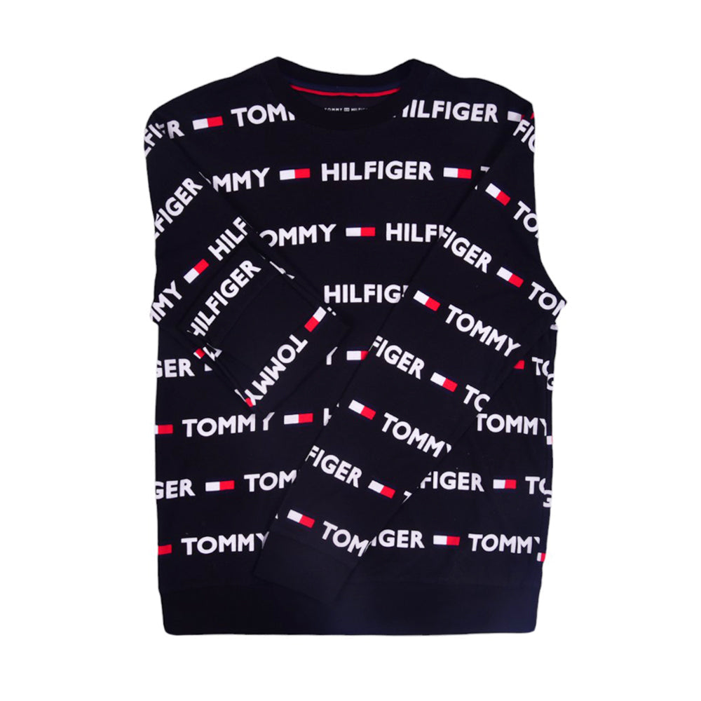 TH MEN L/S SIG SWEAT SHIRT 09T4164 BLK L (IR) XL - MamasJan mens wear
