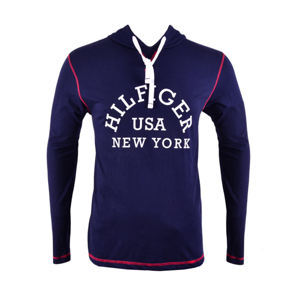 TH MEN L/S HOODIE 09T4091 NVY L (IR) L - MamasJan mens wear