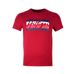 TH MEN S/S R-NECK T-SHIRT 78J4574601 MHR M (IR) M - MamasJan mens wear