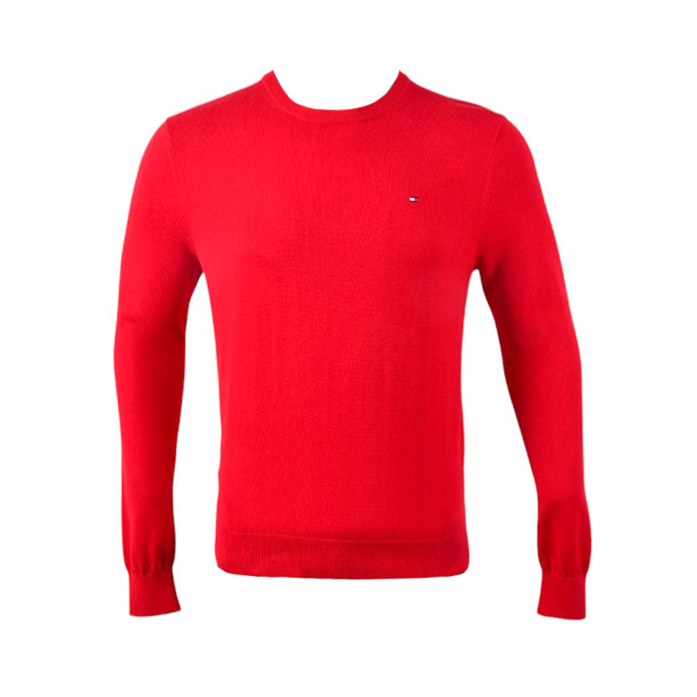 TH MEN L/S R-NECK SWEATER 78D9004-611 RED L (IR) XL - MamasJan mens wear