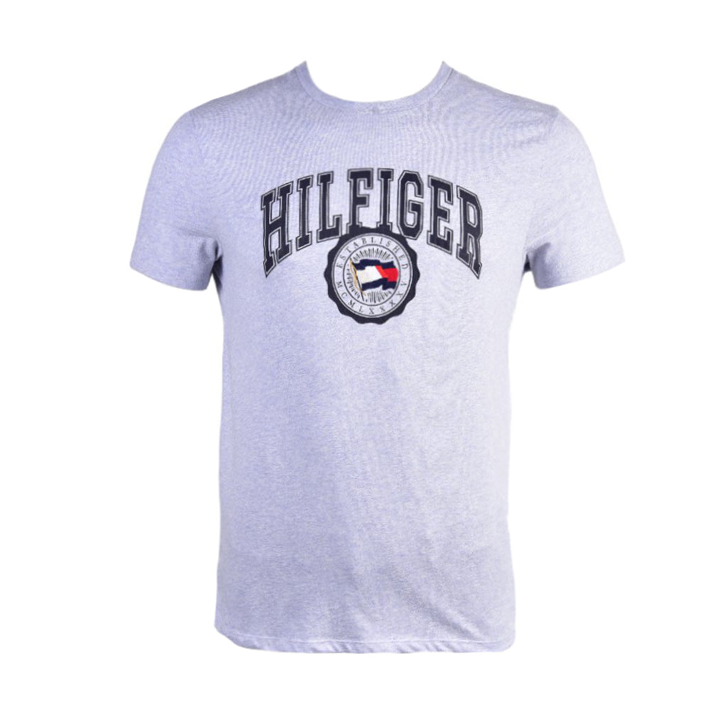 TH MEN S/S R NECK T SHIRT 78J5368-030 GRY L (IR) XL - MamasJan mens wear