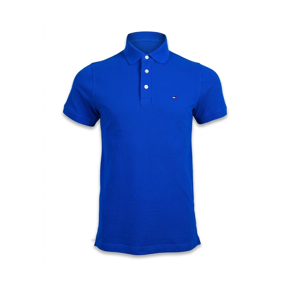 TH MEN S/S POLO 78E9892403 BLU S (IR) Default Title - MamasJan mens wear