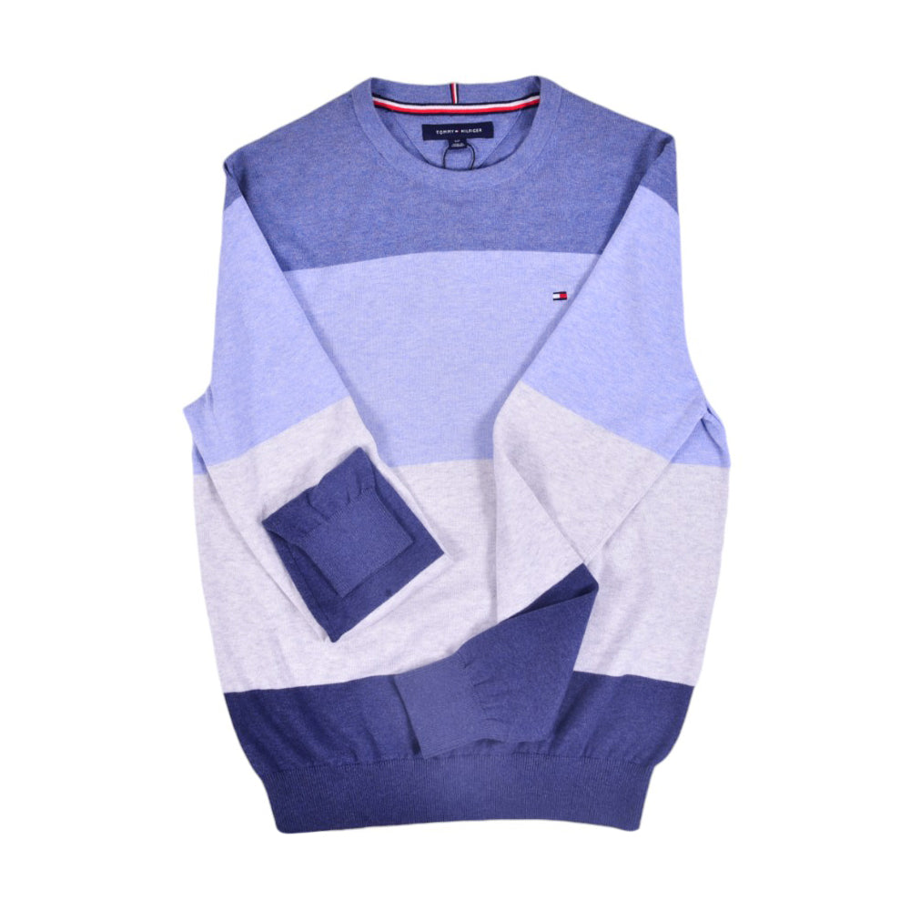 TH MEN L/S R-NECK SWEATER 78J690420 SKY L (IR) L - MamasJan mens wear