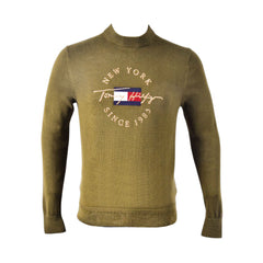 TH MEN L/S R-NECK SWEATER 78J6874701 GRN L (IR) M - MamasJan mens wear