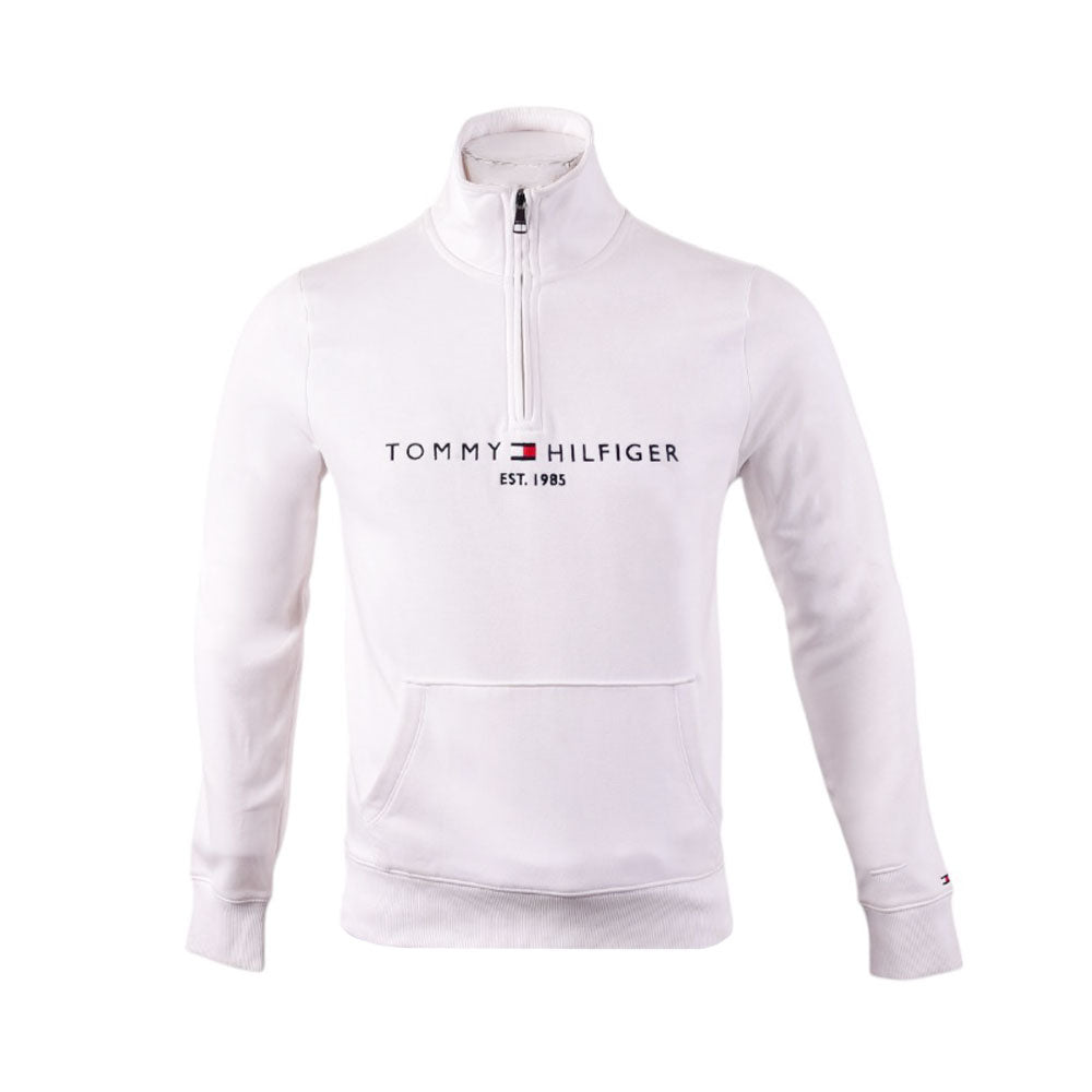 TH MEN L/S HALF ZIPPER 78J6914-100 WHT L (IR) L - MamasJan mens wear