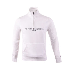 TH MEN L/S HALF ZIPPER 78J6914-100 WHT L (IR) L - MamasJan mens wear