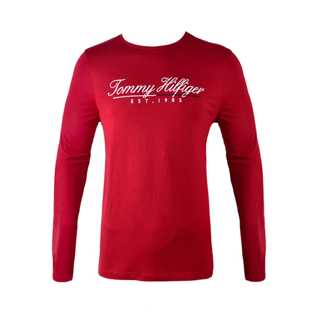 THE MEN L/S R-NECK T-SHIRT 78J7083-610 MHR (IR) S S - MamasJan mens wear
