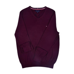TH MEN L/S V-NECK SWEATER 78J1439-602 MHR M (IR) S - MamasJan mens wear