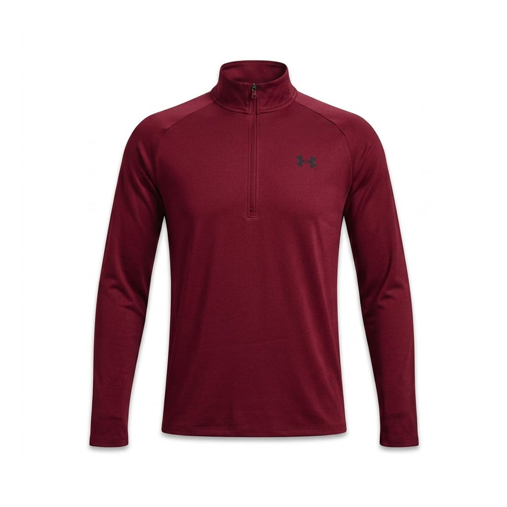 UA MEN L/S H-ZIPPER SHIRT 1328495 MHR L (IR) Default Title - MamasJan mens wear