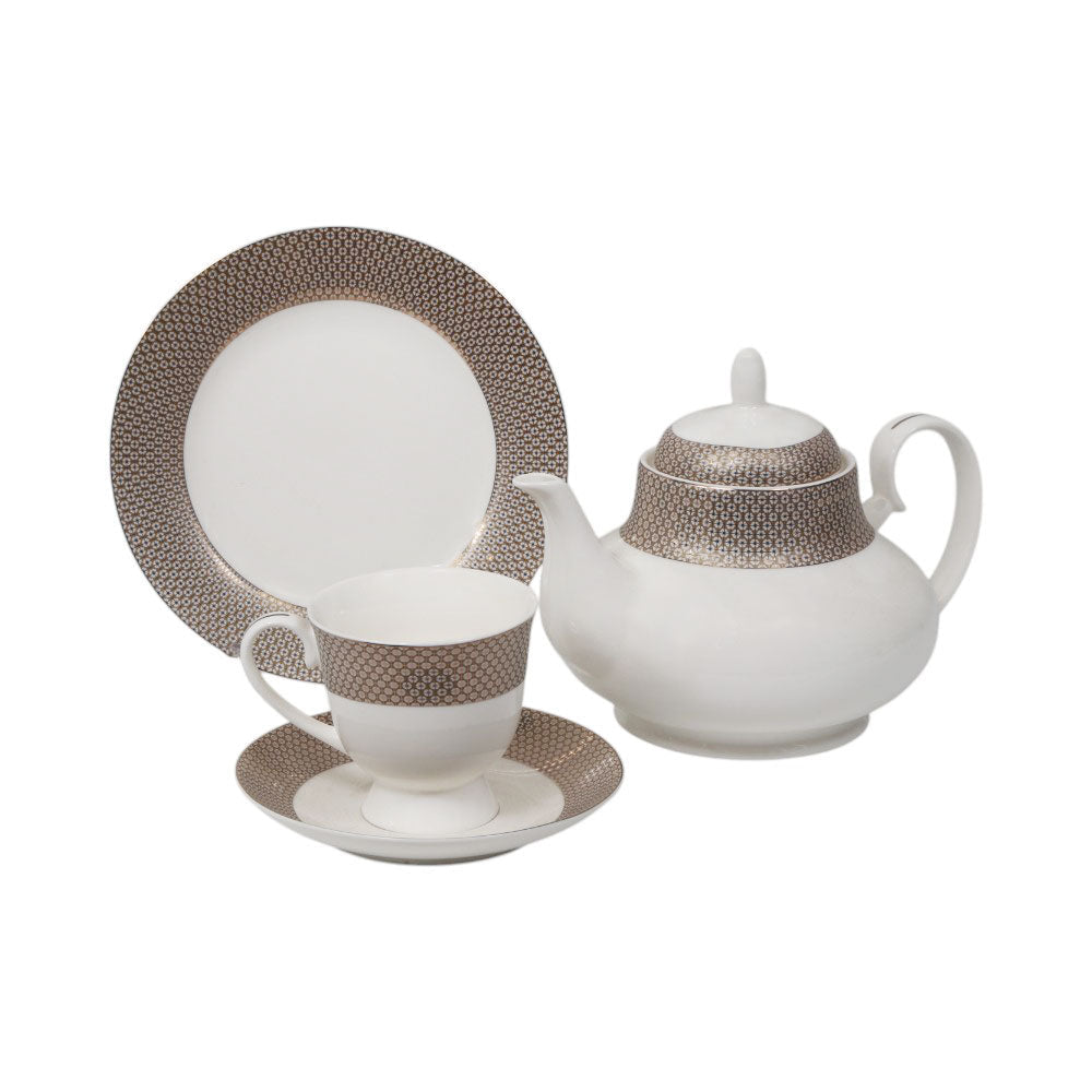TEA SET 24PC BONE CHINA HH004 AW Default Title - MamasJan Crockery