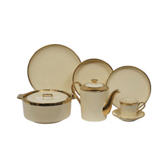 DINNER SET BONE CHINA 63PC HJD16ET OFF WHITE Default Title - MamasJan Crockery