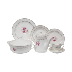 DINNER SET BONE CHINA 87 PC JN012 Default Title - MamasJan Crockery