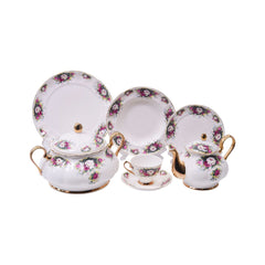 DINNER SET BONE CHINA 75PC K9502 Default Title - MamasJan Crockery