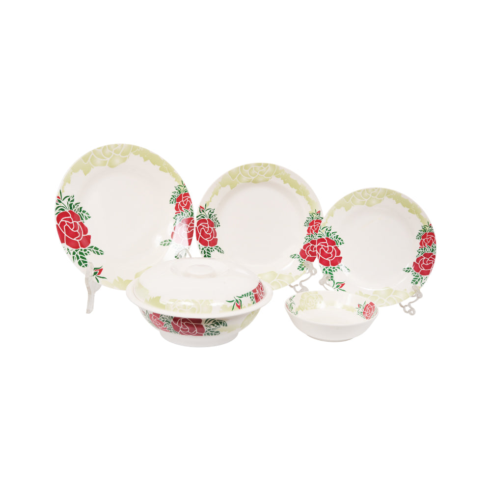 DINNER SET 51PC MELAMINE ROUND ELIZABETH Default Title - MamasJan Crockery