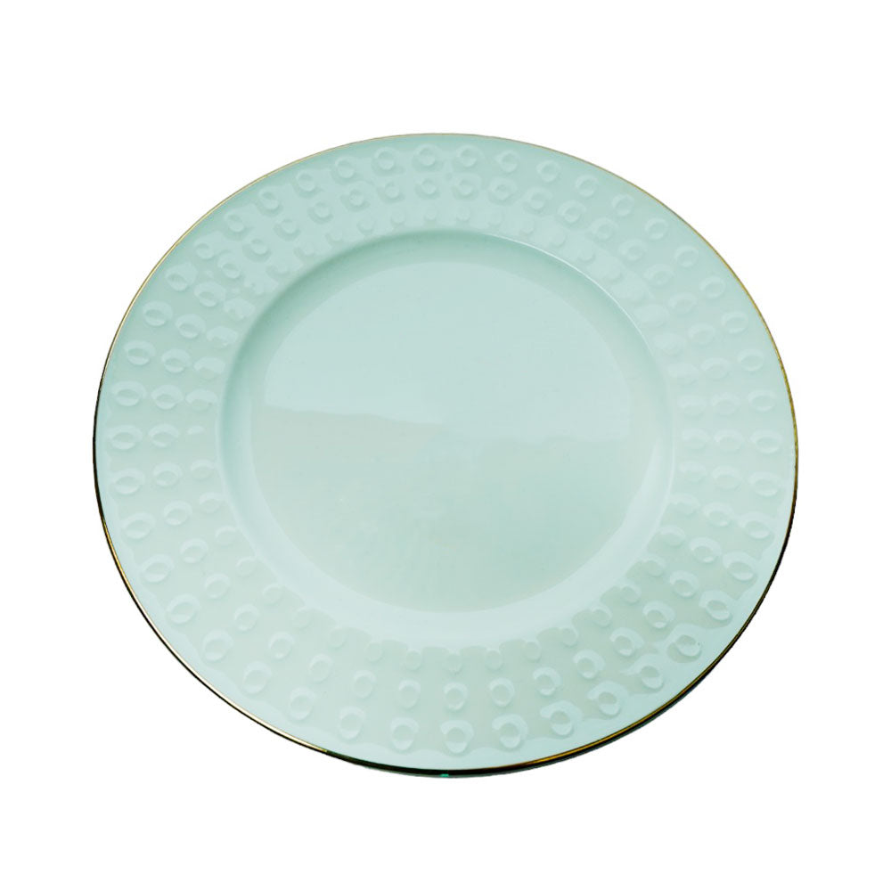 PLATE QUARTER 7.5INCH IR CIRCLE EMBOSSED A Default Title - MamasJan Crockery
