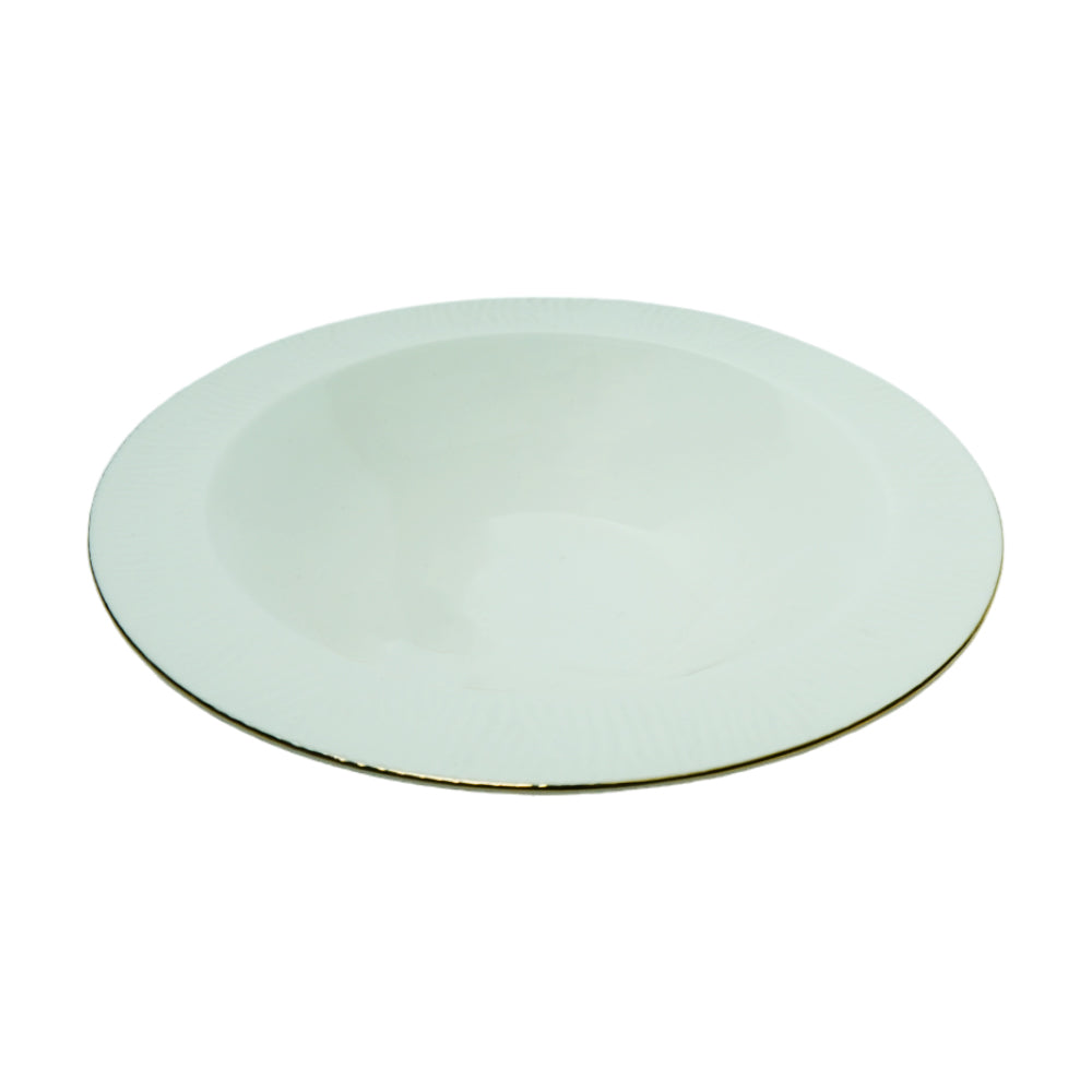 PLATE DEEP 9INCH IR ZEBRA EMBOSSED Default Title - MamasJan Crockery