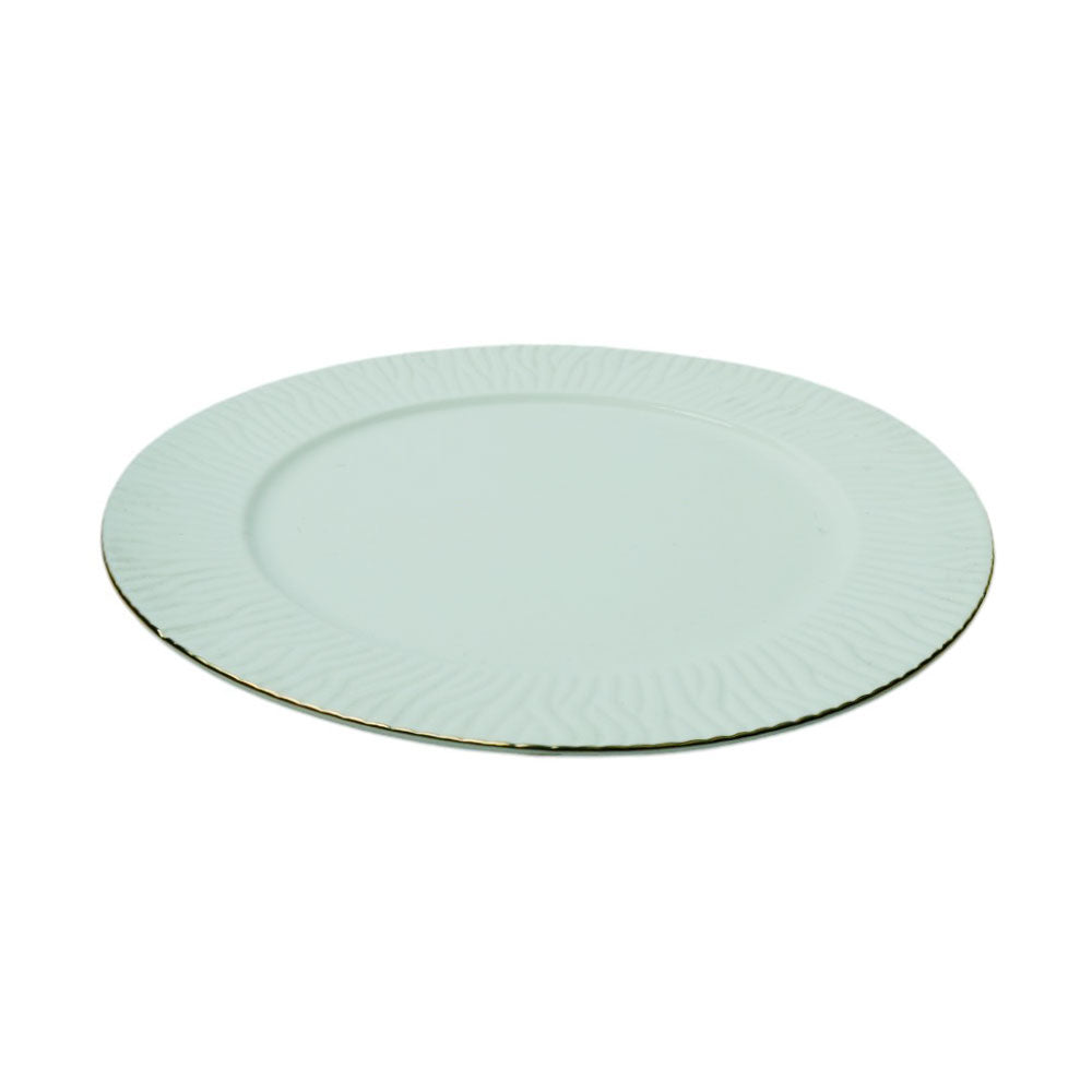 PLATE QUARTER 9INCH IR ZEBRA EMBOSSED A Default Title - MamasJan Crockery