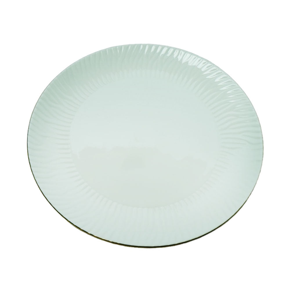 PLATE QUARTER 9INCH IR ZEBRA EMBOSSED B Default Title - MamasJan Crockery