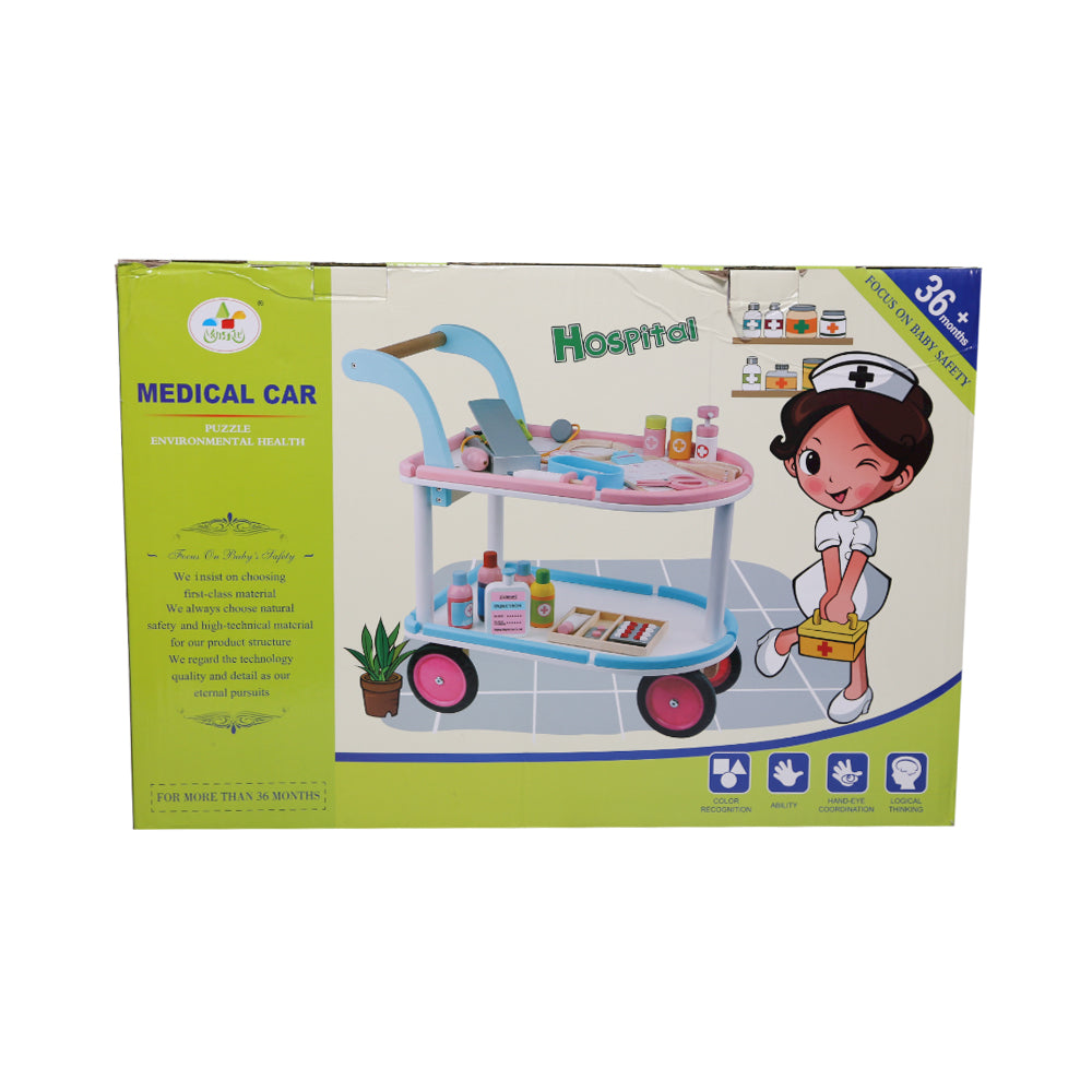 Tt7-1 Wooden Medical Trolley (3+ Year) A.I Default Title - MamasJan Toys