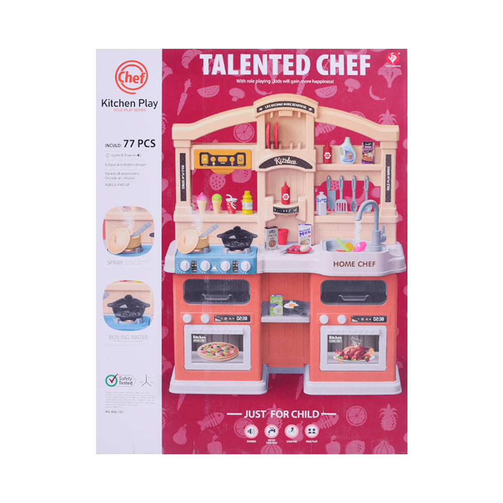 922-131 TALENTED CHEF KITCHEN SET 77PCS A.I Default Title - MamasJan Toys