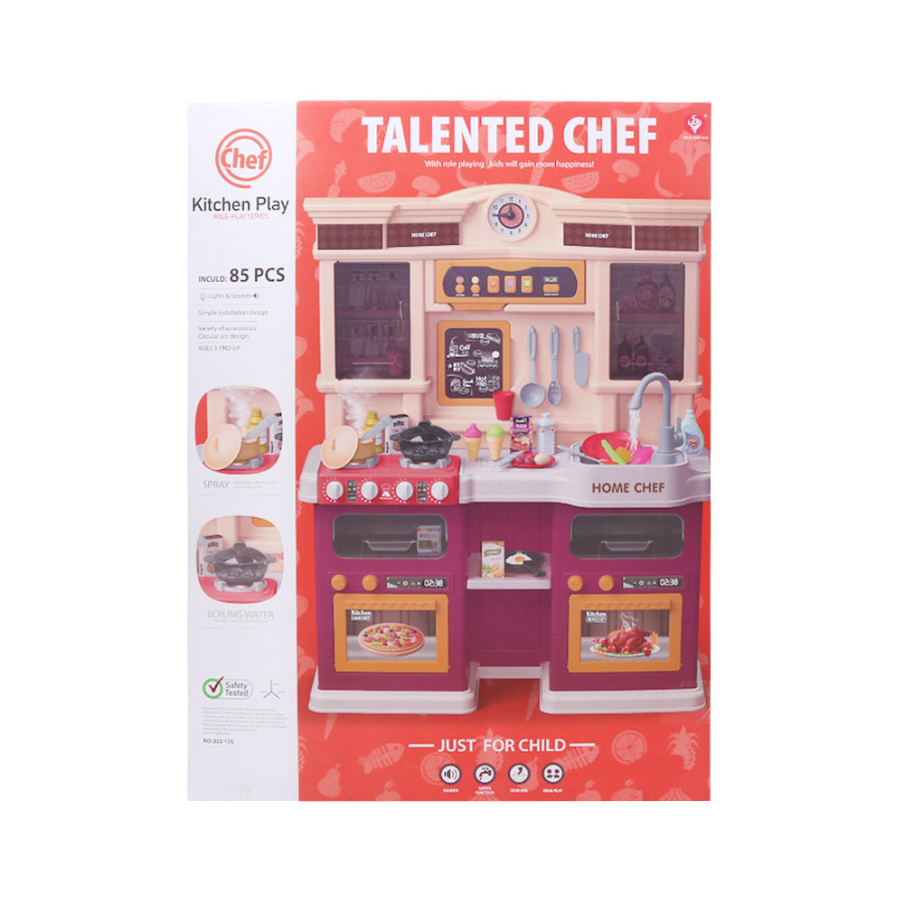 922-135 TALENTED CHEF KITCHEN SET 85PC A I Default Title - MamasJan Toys