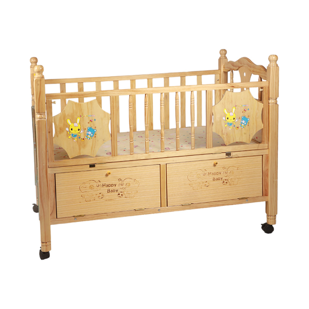 BABY WOODEN COT 817 BBZ Default Title - MamasJan Toys