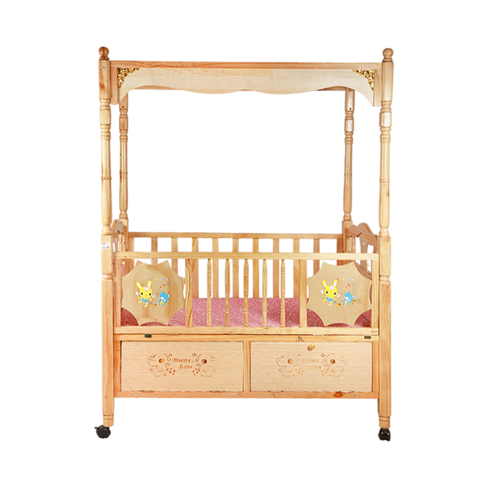 BABY WOODEN COT 815 BBZ Default Title - MamasJan Toys