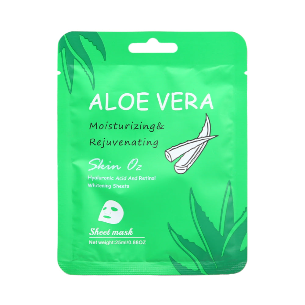 SKIN O2 ALOE VERA MOISTURIZING & REJUVENATING FACE MASK 25 M Default Title - MamasJan skincare