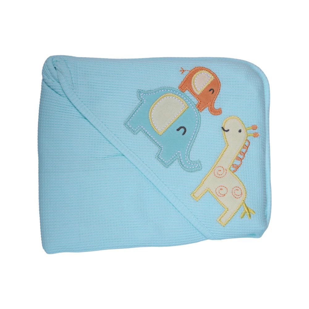 BABY COTTON WRAPPING SHEET HOODED IR CLBL65-D MS-22 S34-35 Default Title - MamasJan KidsWear