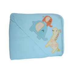 BABY COTTON WRAPPING SHEET HOODED IR CLBL65-D MS-22 S34-35 Default Title - MamasJan KidsWear