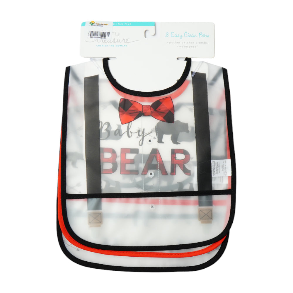 BABY PLASTIC BIB 3PC SET MW-22 CHI 75556CH Default Title - MamasJan KidsWear