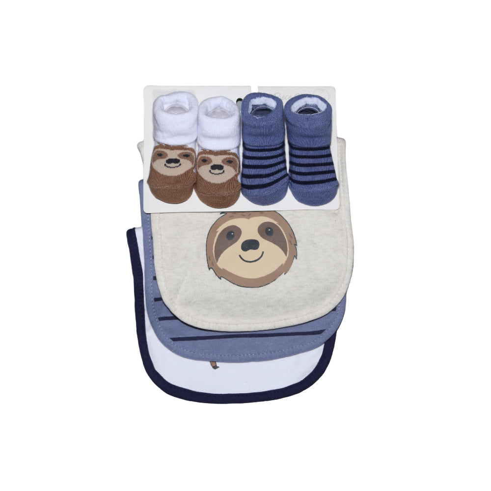 BABY BIB 3PC WITH 2 PAIR BOOTIES MW-22 CHI 17590 Default Title - MamasJan KidsWear
